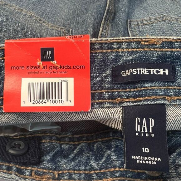 Gap Kids Denim Skirt 10 Regular Embroidered Roses Y2K Vintage Adjustable Waist - Picture 4 of 13